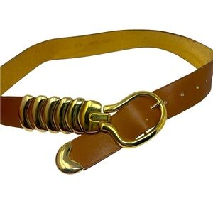 Gold and Brown vintage Women's Belt